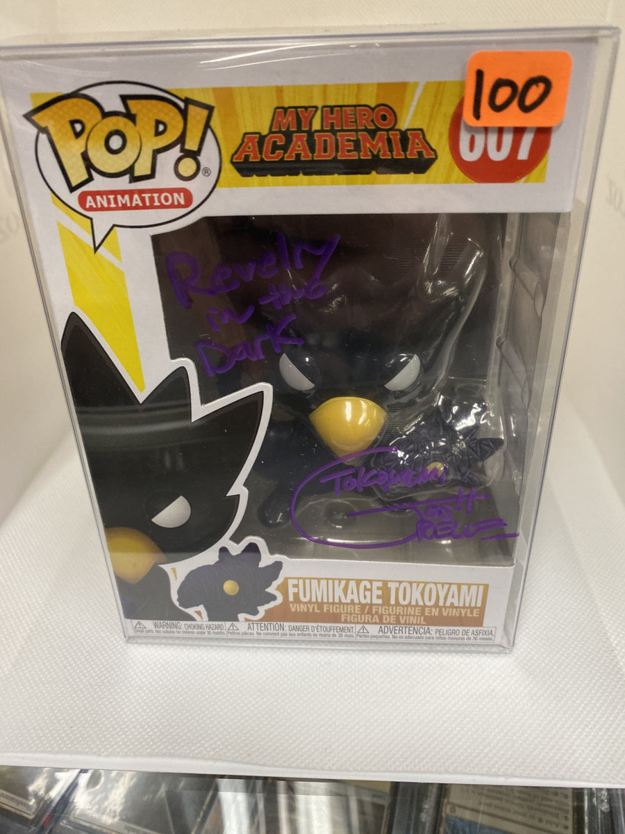 Autographed My Hero Academia Fumikage Tokoyami Funko selling Pop! #607