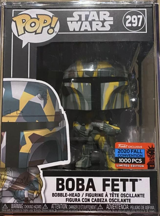 Funko Pop Star Wars Boba Fett Futura Artist Series and Slave 1