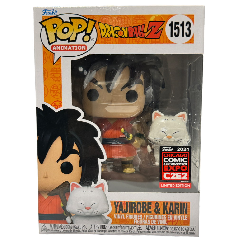 Funko Pop! Dragon Ball Z Yajirobe & Karin C2E2 (Official Sticker) Exclusive #1513