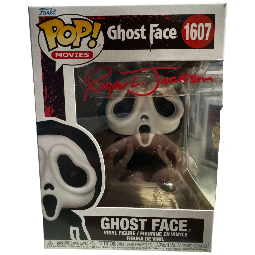 Funko Pop! Scream Ghost Face Signed Autographed By Roger Jackson #1607 (JSA Certified)