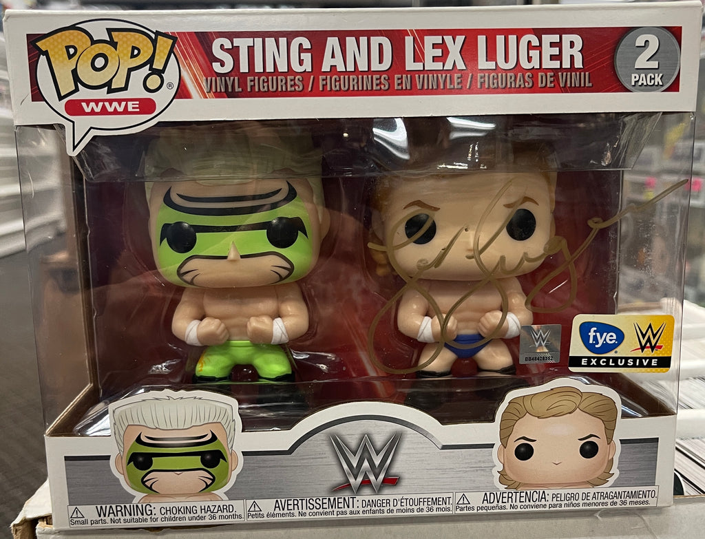 Lex Luger Signed Autographed Sting and Lex Luger Exclusive 2 Pack Funko Pop! (JSA Certified)