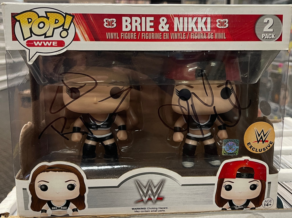 Bella Twins Signed Autographed Brie and Nikki Exclusive 2 Pack Funko Pop! (JSA Certified)