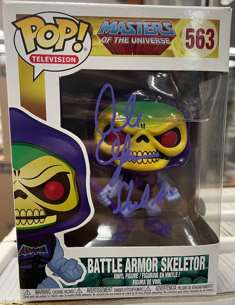 Alan Oppenheimer Signed Autographed Battle Armor Skeletor Masters of the Universe Funko Pop! #563 (JSA Certified)