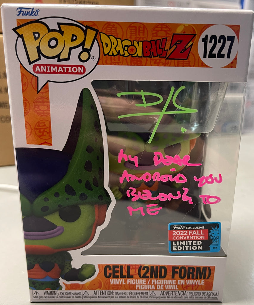 Funko Pop! Dragon Ball Z Cell (2nd Form) Exclusive Signed Autographed by Dameon Clarke #1227 (JSA Certified)