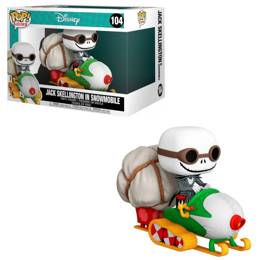 Funko Pop! Rides The Nightmare Before Christmas Jack Skellington in Snowmobile #104