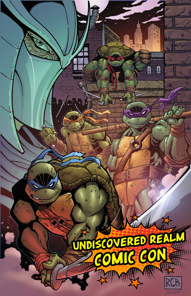 Teenage Mutant Ninja Turtles (TMNT) Undiscovered Realm Comic Con 2024 Limited Edition Ryan Browne 13x19