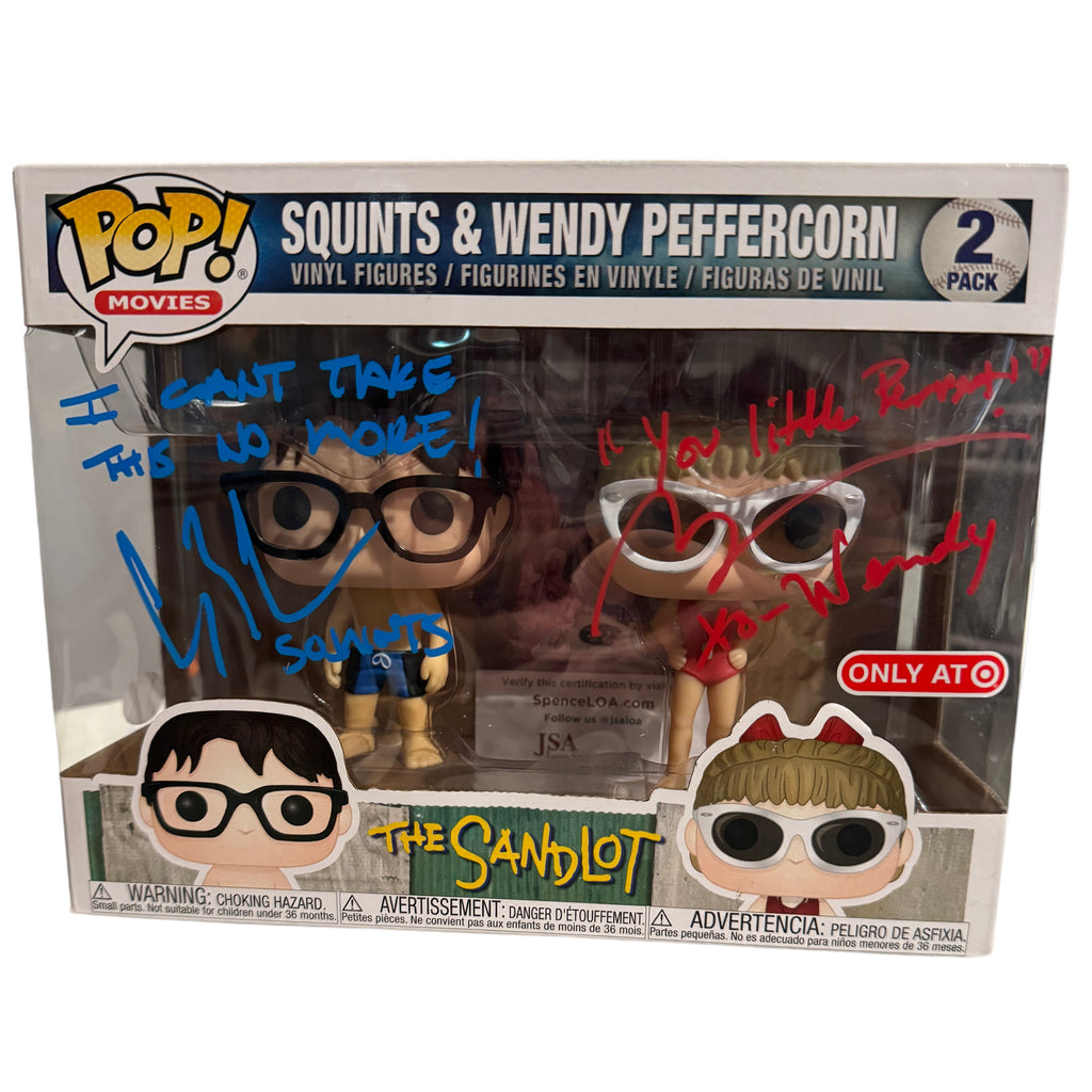 Funko Pop! The Sandlot Squints & Wendy Peffercorn Signed Autographed By Marley Shelton & Chauncey Leopardi 2 Pack (JSA Certified)