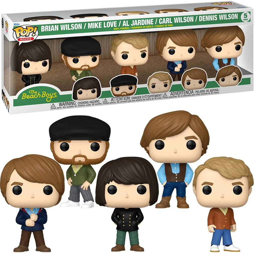 Funko Pop! Rocks The Beach Boys Brian Wilson/ Mike Love/ Al Jardine/ Carl Wilson/ Dennis Wilson 5 Pack