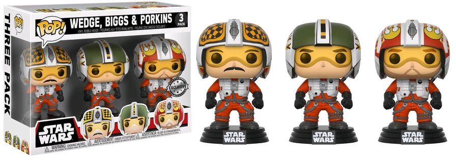 Funko Pop! Star Wars Biggs, Wedge, and Porkins Exclusive 3 Pack