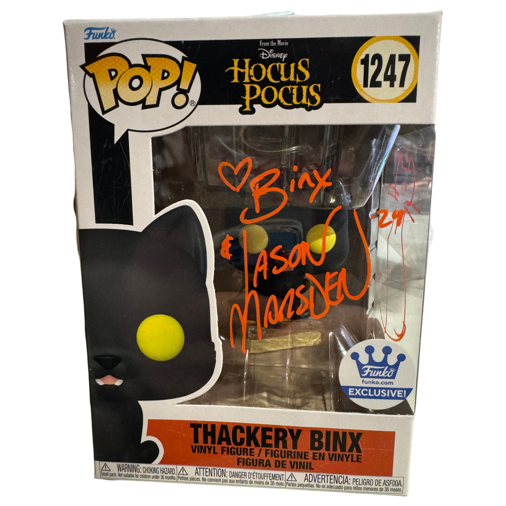 Funko Pop! Hocus Pocus Thackery Binx Signed Autographed By Jason Marsden #1247 (JSA Certified)