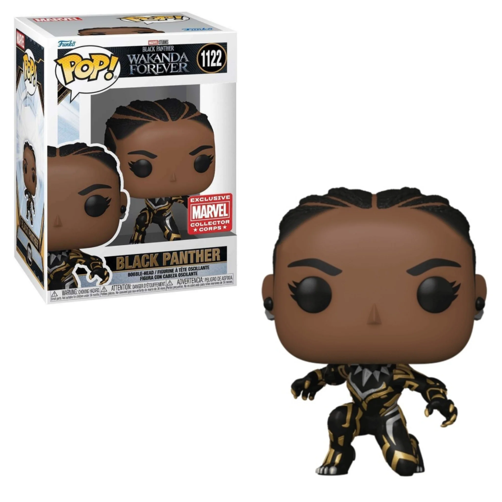 Funko Pop! Black Panther Wakanda Forever Black Panther Unmasked Exclusive #1122