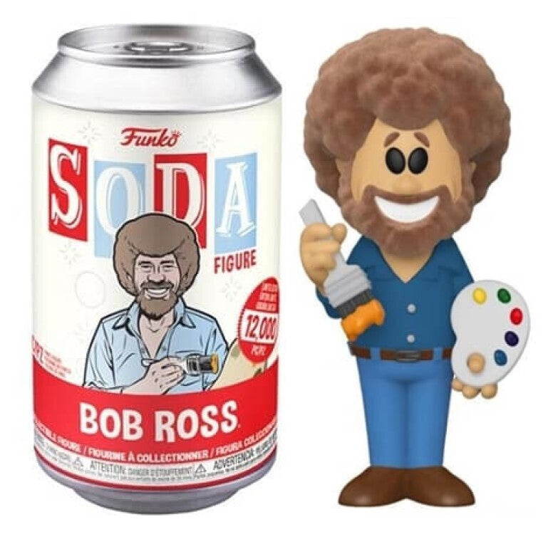 Funko Vinyl Soda Bob Ross Flocked Chase (Opened Can)