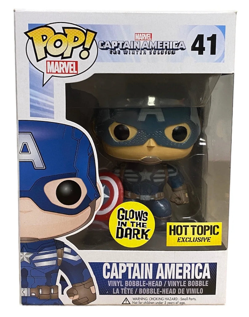 Funko Pop! Marvel Captain America The Winter Soldier Captain America Glow Exclusive #41