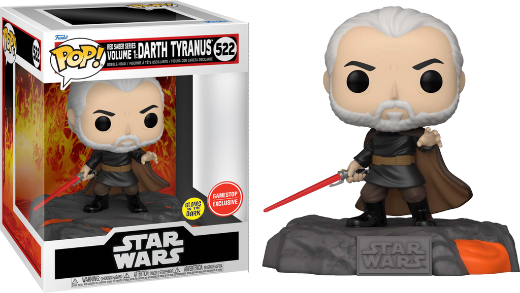 Funko Pop! Star Wars Red Saber Series Volume 1 Darth Tyranus Glow Exclusive #522