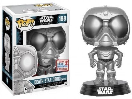 Funko Pop! Star Wars Death Star Droid (White) Chrome Fall Convention Exclusive #188