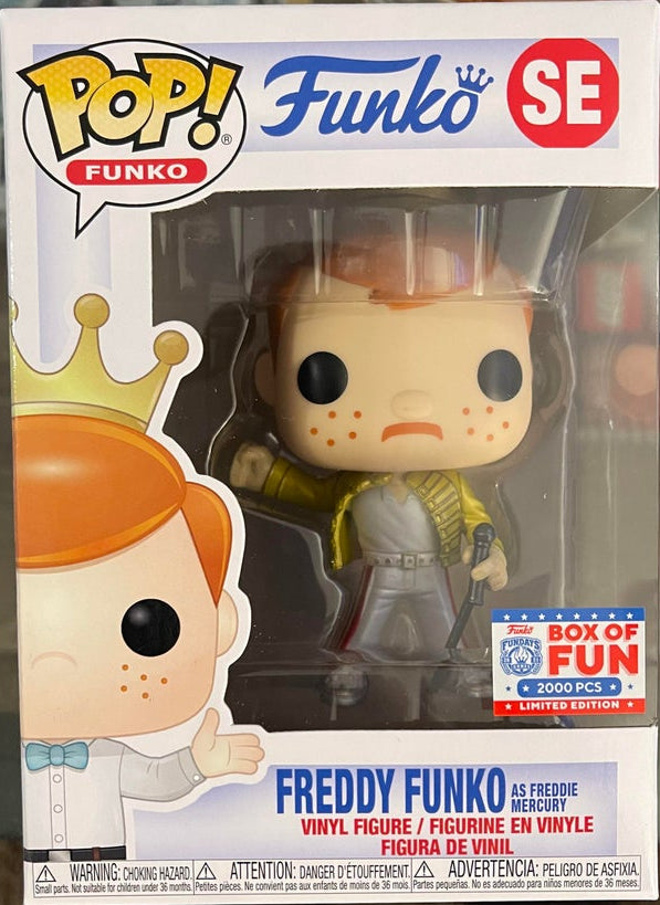 Freddy Funko as Freddie Mercury Metallic Box of Fun Exclusive Funko Pop! (2000 Pcs)