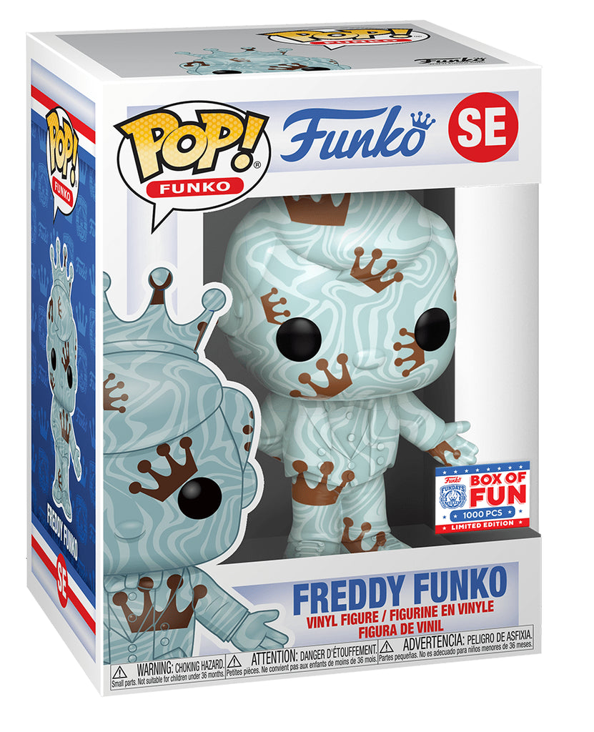 Funko Pop! Freddy Funko (Teal with Brown Crowns and White Swirls) Box of Fun Exclusive (1000 Pcs)