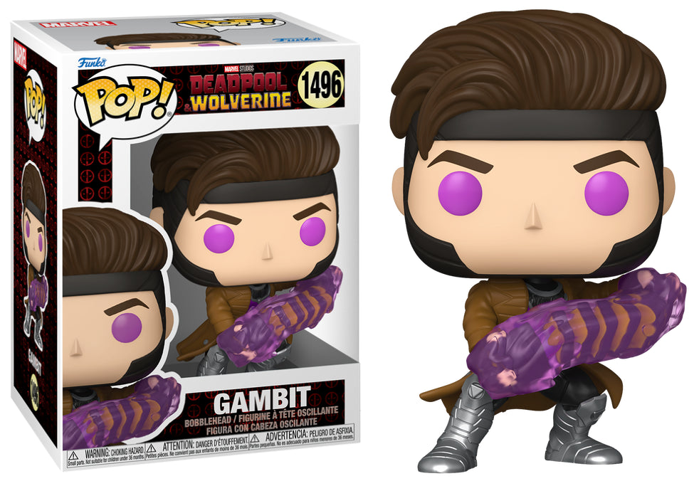 Funko Pop! Deadpool & Wolverine Gambit with Charged Cards #1496