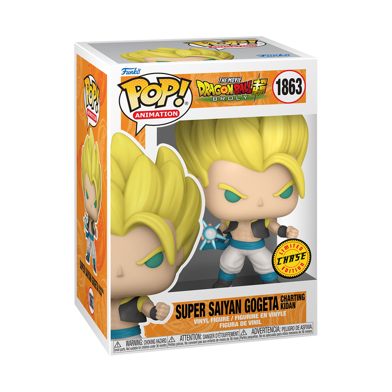 Funko Pop! Dragon Ball Super Broly Movie Super Saiyan Gogeta Charting Kidan Chase #1863 