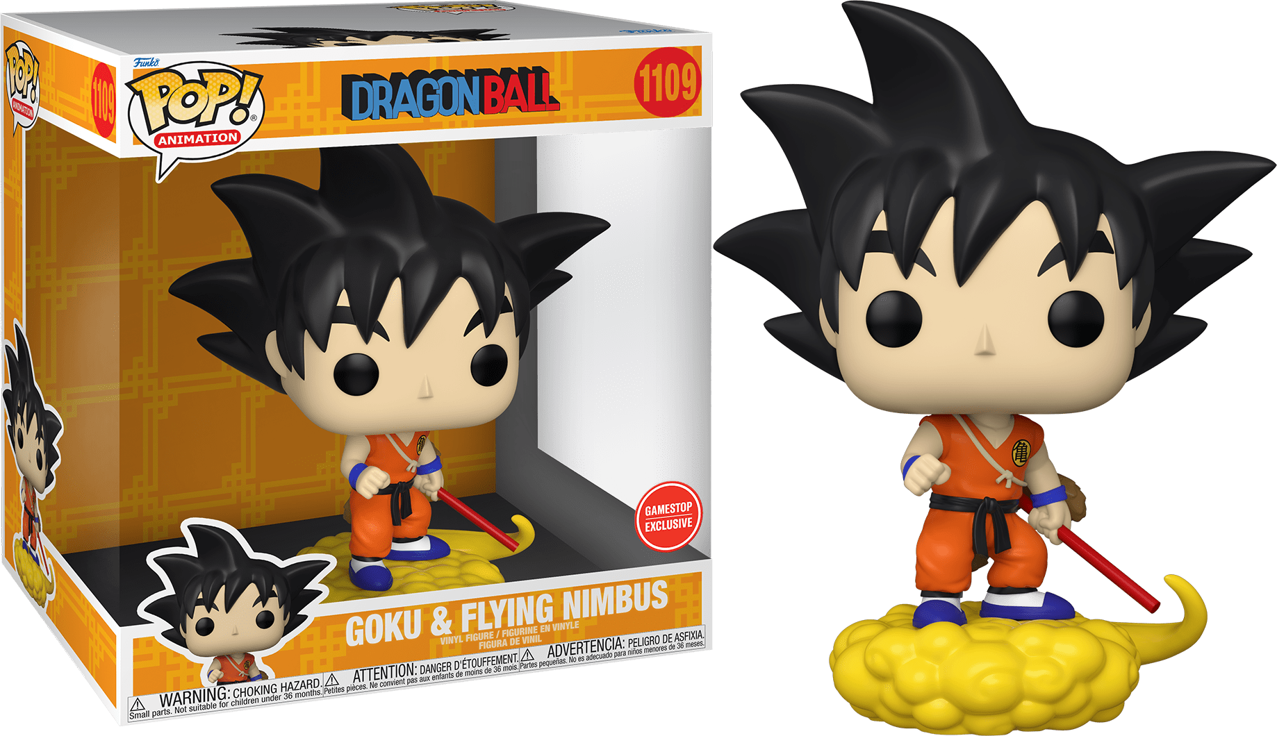 Funko Pop! Vegeta #10 shops & Goku and Flying Nimbus #109 Silver Chrome (Funimation)