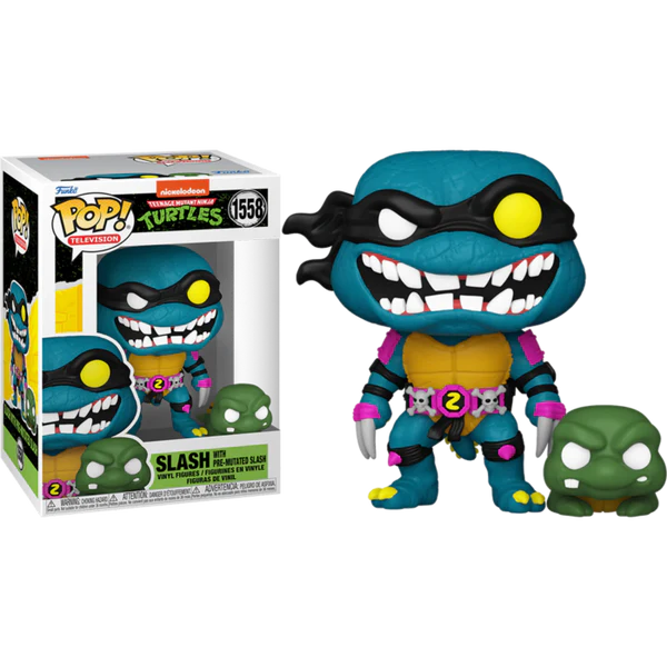 Funko Pop! Teenage Mutant Ninja Turtles Slash w/ Pre-Mutated Slash (Classic) TMNT #1558