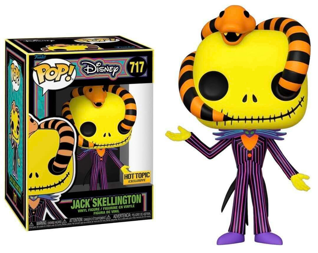 Funko Pop! Nightmare Before Christmas Jack Skellington with Snake Black Light Exclusive #717