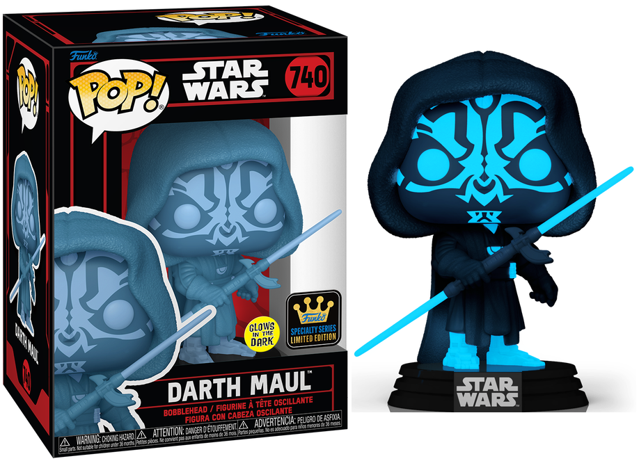 Funko Pop! Star Wars Darth Maul Hologram Glow Specialty Series Exclusive #740