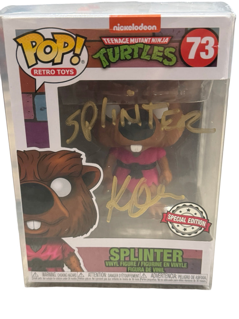 Kevin Clash Signed Autographed Master Splinter Teenage Mutant Ninja Turtles (TMNT) Funko Pop #73 (JSA Certified) (Quotes and Colors May Vary)