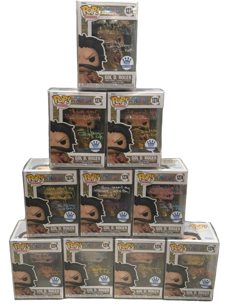 Sean Hennigan Signed Autographed One Piece Gol D. Roger Funko Pop #1274 w/ Quote (JSA Certified) (Quotes and Colors May Vary)