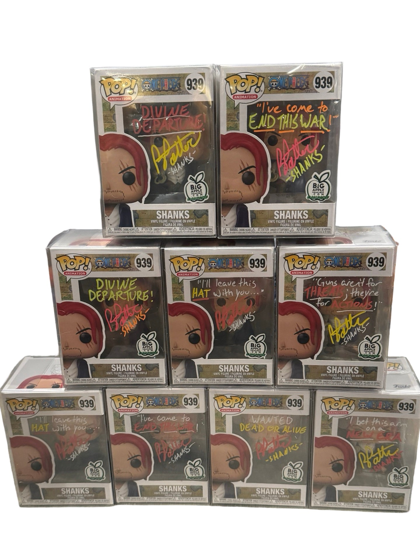 Popular Funko Pop One Piece autographed Shanks Big Apple Exclusive