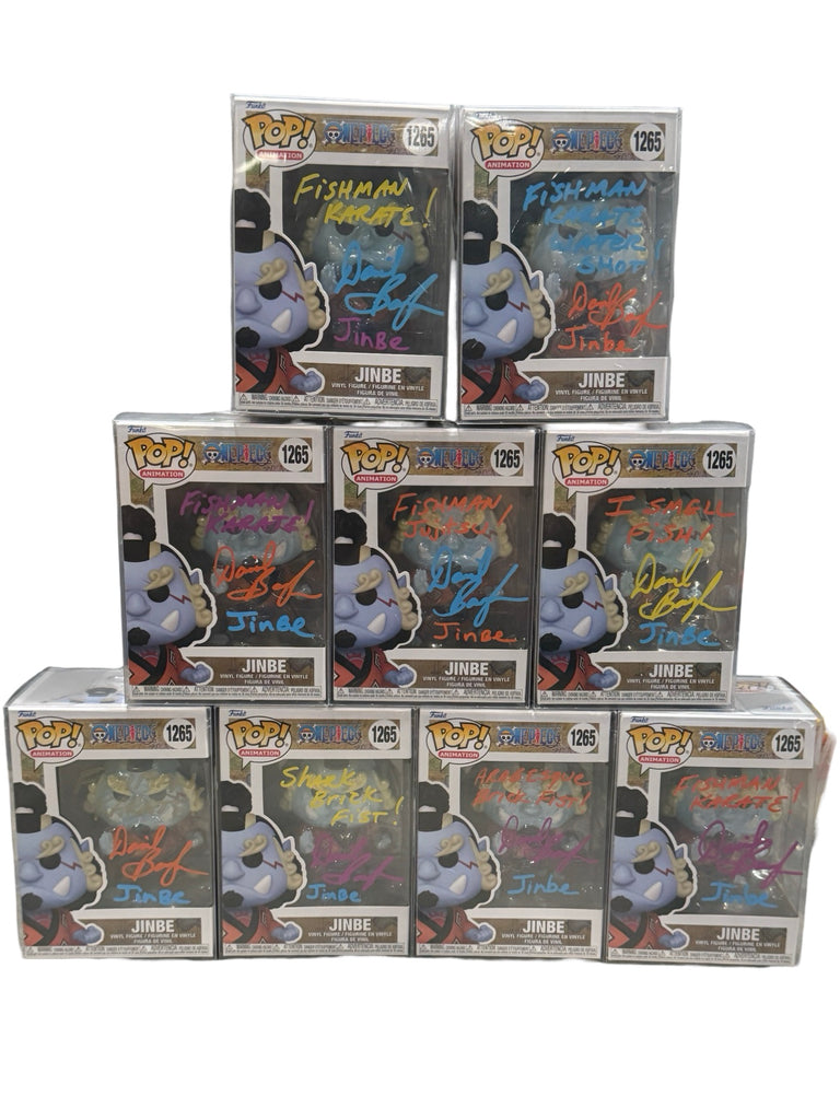 Daniel Baugh Signed Autographed One Piece Jinbe Funko Pop #1265 w/ Quote (JSA Certified) (Quotes and Colors May Vary)