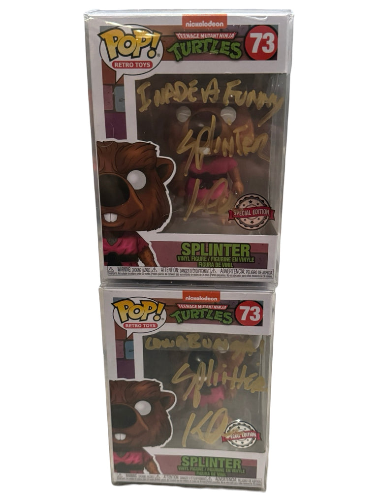 Kevin Clash Signed Autographed Master Splinter Teenage Mutant Ninja Turtles (TMNT) Funko Pop #73 w/ Quote (JSA Certified) (Quotes and Colors May Vary)