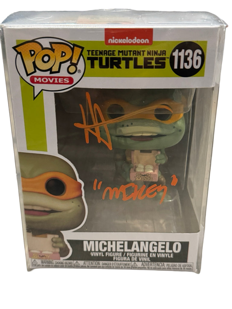 Robbie Rist Signed Autographed Michelangelo Secret of the Ooze Teenage Mutant Ninja Turtles (TMNT) Funko Pop #1136 (JSA Certified) (Quotes and Colors May Vary)