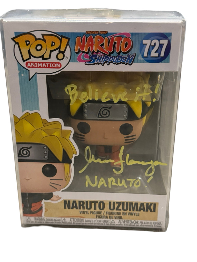 Funko Pop! Naruto Running Signed Autographed by Maile Flanagan #727 (JSA Certified) (Style, Quote, & Colors May Vary)