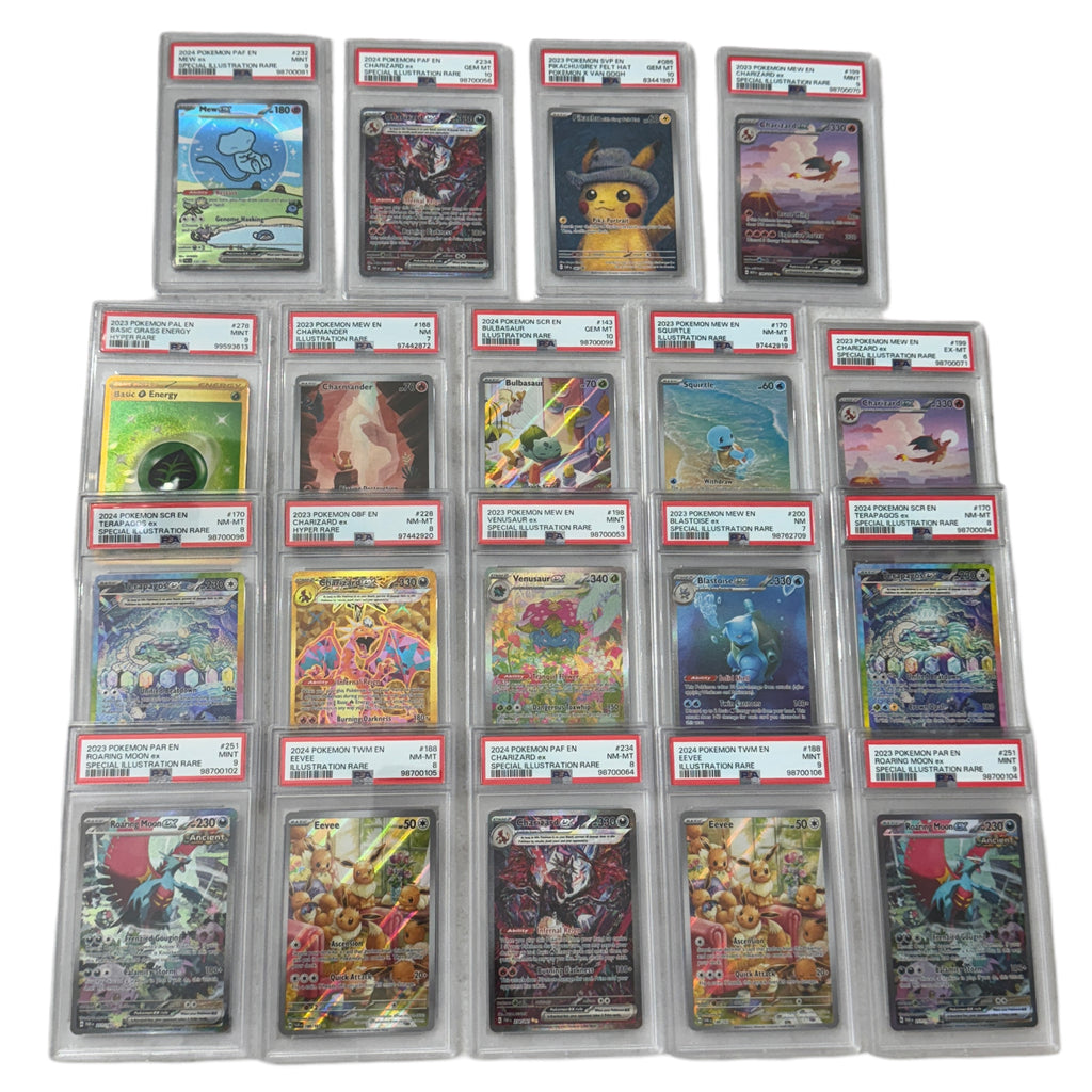 Pokemon Card PSA Graded Slab Mystery Pack (Over $6,000 in Prizes 1:9 gets a top hit) Limited to 151 Packs