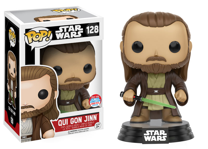 Funko Pop! Star Wars Qui Gon Jinn NYCC (Official Sticker) Exclusive #128 (2000 Pcs)