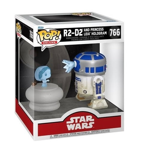 Funko Pop! Deluxe Star Wars R2-D2 and Princess Leia Hologram #766