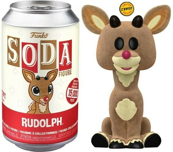 Funko Vinyl Soda Rudolph Flocked Chase (Opened Can)