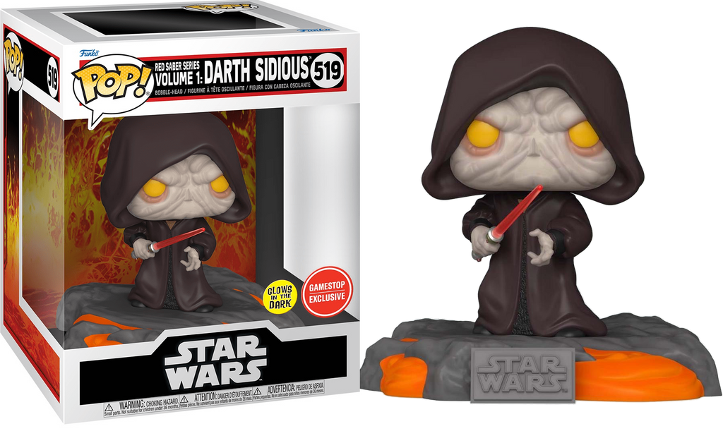 Funko Pop! Star Wars Red Saber Series Volume 1: Darth Sidious Glow Exclusive #519