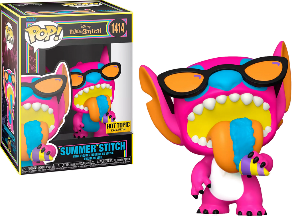 Funko Pop! Lilo and Stitch Summer Stitch Black Light Exclusive #1414