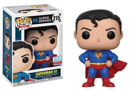 DC Super Heroes Superman #1 NYCC (Official Sticker) Exclusive Funko Pop! #215 - Undiscovered Realm