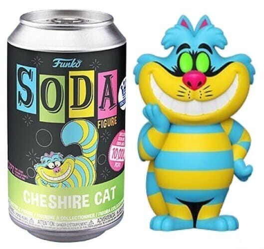 Disney Alice In Wonderland Cheshire Cat (Black Light) Funko Vinyl Soda (Opened Can) - Undiscovered Realm