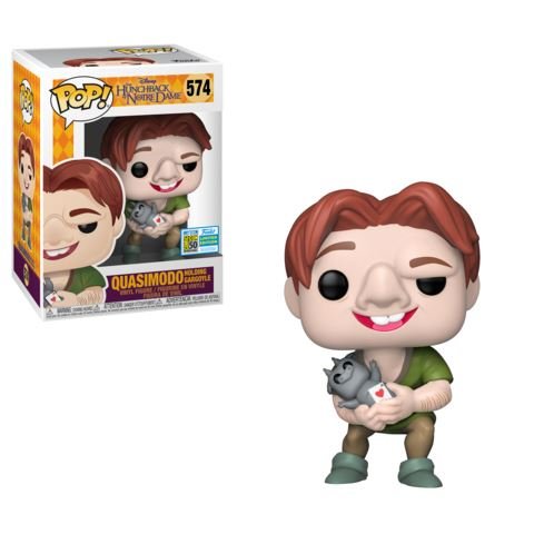 Disney The Hunchback of Notre Dame Quasimodo Holding Gargoyle SDCC (Official Sticker) Exclusive Funko Pop! #574 - Undiscovered Realm