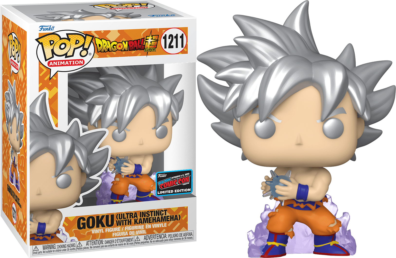 NYCC 2022 Goku orders Ultra Instinct with Kamehameha Funko Pop OFFICIAL CON STICKER