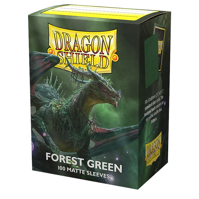 Dragon Shield Standard Size Card Sleeves 100 Count Matte Forest Green - Undiscovered Realm