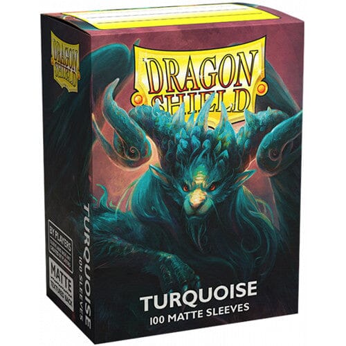 Dragon Shield Standard Size Card Sleeves 100 Count Matte Turquoise - Undiscovered Realm