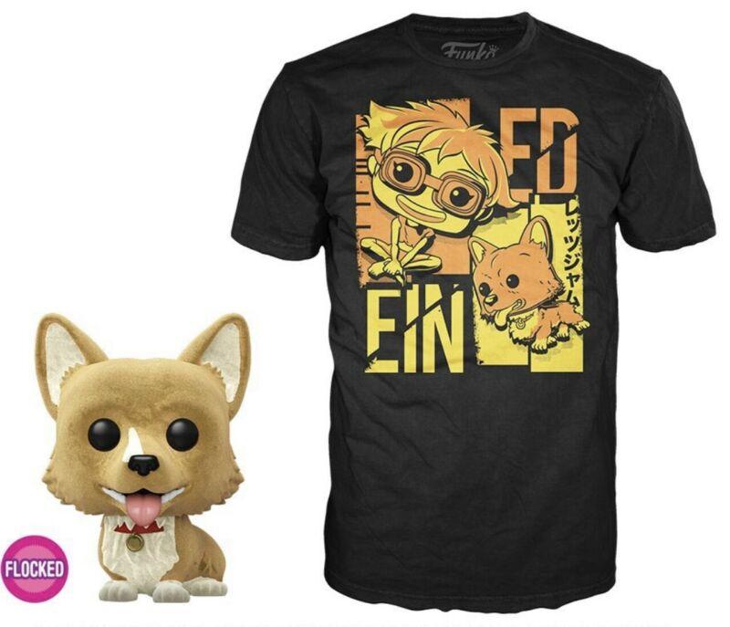 Funko Pop! Cowboy Bebop Ein (Flocked) T-Shirt Bundle Fall Convention Exclusive #84