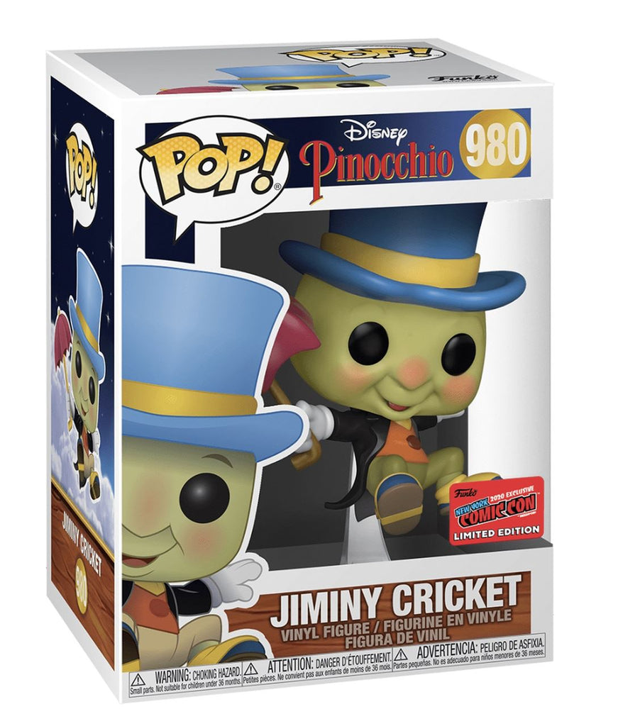 Funko Pop! Disney Pinocchio Jiminy Cricket (NYCC Official Sticker) Exclusive #980