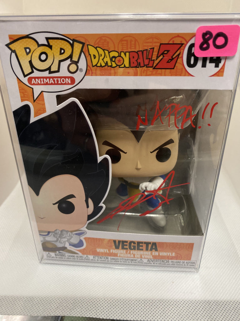 Funko Pop!  Dragon Ball Z DBZ Vegeta Action Pose SIGNED Autographed by Chris Sabat 