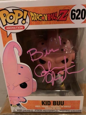 Funko Pop! Dragon Ball Z Kid Buu signed by Josh Martin #620